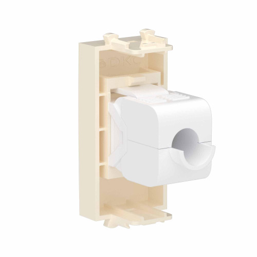 Компьютерная розетка RJ-45 без шторки модульная, кат.6А, Avanti, ванильная дымка, 1 модуль