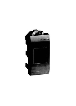 Компьютерная розетка RJ45 кат.5e экран., 8P8C, Brava, черная, 1мод