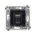 USB 3.0 розетка одинарная в стену, тип А-А, Avanti, черный квадрат