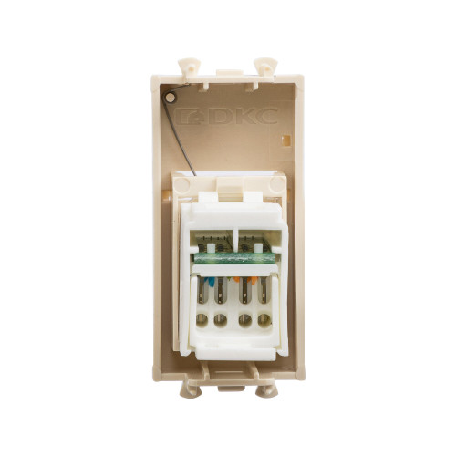 Компьютерная розетка RJ-45 модульная, кат.6А, Avanti, ванильная дымка, 1 модуль