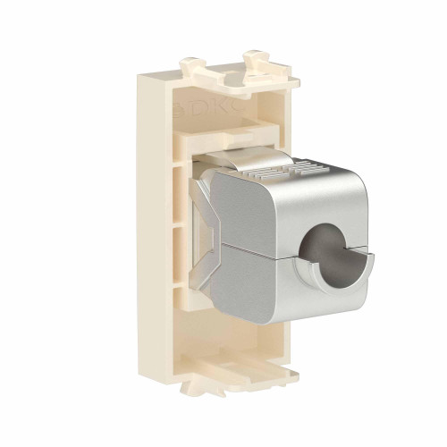Компьютерная розетка RJ-45 без шторки модульная, кат.6А экранированная, Avanti, ванильная дымка, 1 модуль