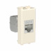 Компьютерная розетка RJ-45 без шторки модульная, кат.6 экранированная, Avanti, ванильная дымка, 1 модуль Компьютерная розетка RJ-45 без шторки модульная, кат.6 экранированная, Avanti, ванильная дымка, 1 модуль