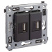 USB зарядное устройство в стену 2.1 А, Avanti, черный матовый
