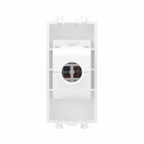 Компьютерная розетка RJ-45 без шторки модульная, кат.6, Avanti, белое облако, 1 модуль