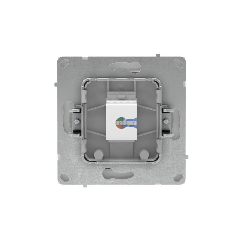 Компьютерная розетка RJ-45 без шторки, кат.5е одинарная, KANT, белый песок