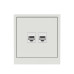 Компьютерная розетка RJ-45 без шторки, кат.6А двойная, KANT, белый песок Компьютерная розетка RJ-45 без шторки, кат.6А двойная, KANT, белый песок