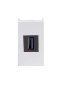 USB 3.0 розетка, ЭУИ Вива (Viva), белая, 1 мод.