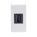 USB 3.0 розетка, ЭУИ Вива (Viva), белая, 1 мод.