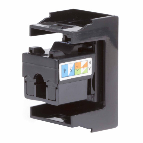Розетка RJ-45 кат.6, ЭУИ Вива (Viva),1 мод.,черн
