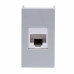 Розетка RJ-45 кат.5E, ЭУИ Вива (Viva),1 мод.,сер