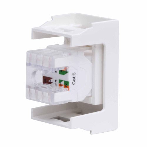 Компьютерная розетка RJ-45, кат. 6, 8P8C, ЭУИ Вива (Viva), белая, 1модуль