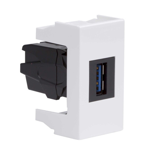 USB 3.0 розетка, ЭУИ Вива (Viva), белая, 1 мод.