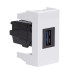 USB 3.0 розетка, ЭУИ Вива (Viva), белая, 1 мод.