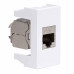 Компьютерная розетка RJ-45, кат. 6, экранированная, 8P8C, ЭУИ Вива(Viva), белая, 1 модуль