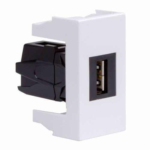 USB 2.0 розетка, ЭУИ Вива (Viva), белая, 1 мод.