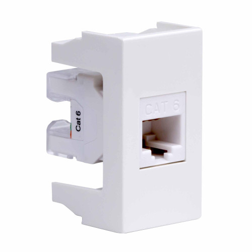 Компьютерная розетка RJ-45, кат. 6, 8P8C, ЭУИ Вива (Viva), белая, 1модуль