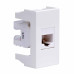 Компьютерная розетка RJ-45, кат. 6, 8P8C, ЭУИ Вива (Viva), белая, 1модуль