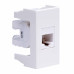 Компьютерная розетка RJ-45, кат. 5е, 8P8C, ЭУИ Вива (Viva), белая, 1модуль