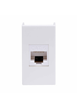 Компьютерная розетка RJ-45, кат. 6А, 8P8C, ЭУИ Вива (Viva), белая, 1модуль