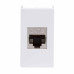 Компьютерная розетка RJ-45, кат. 6, экранированная, 8P8C, ЭУИ Вива(Viva), белая, 1 модуль