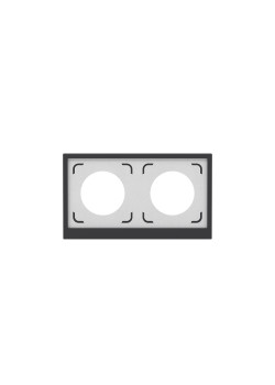 Рамка 2 поста IP44, KANT, черный уголь