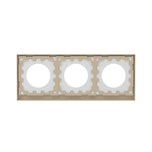 Рамка 3 поста IP44, KANT, ванильный марципан